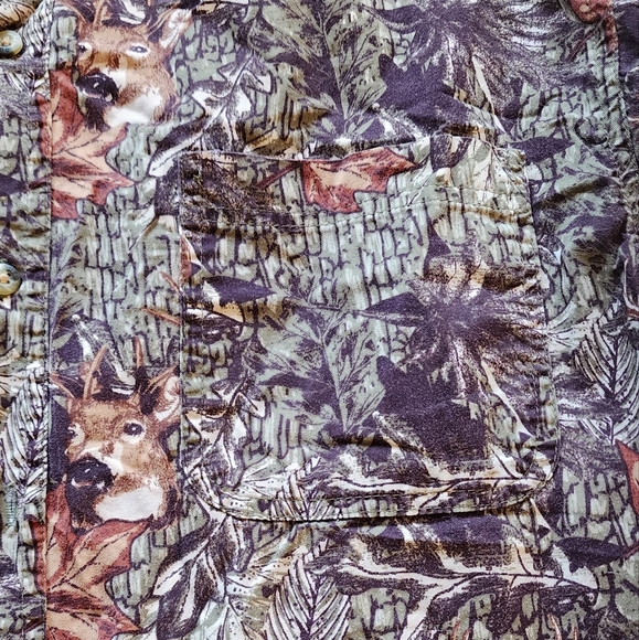 Mens Deer pattern camo shirt large - Picture 2 of 4